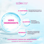 Day & Night Care Set: SCORA Bright Me Up Sunscreen 40 Gr + SCORA Sheer Glow Tone Up Cream 30 mL + 2,5% D-PANTHENOL BARRIER SHIELD MOISTURIZER 40ml  + SCORA D-Panthenol Gentle Low pH Cleanser 100ml  [BUNDLING 2 PCS]
