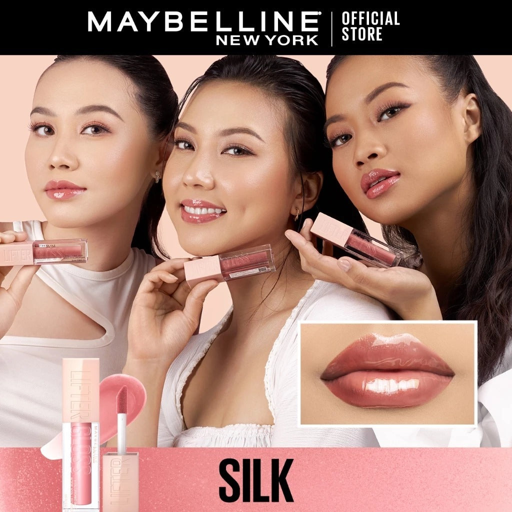 MAYBELLINE OFFICIAL Lifter Gloss Plump Make Up - 5.4ml Lip Gloss Hydrating Hyaluronic Acid