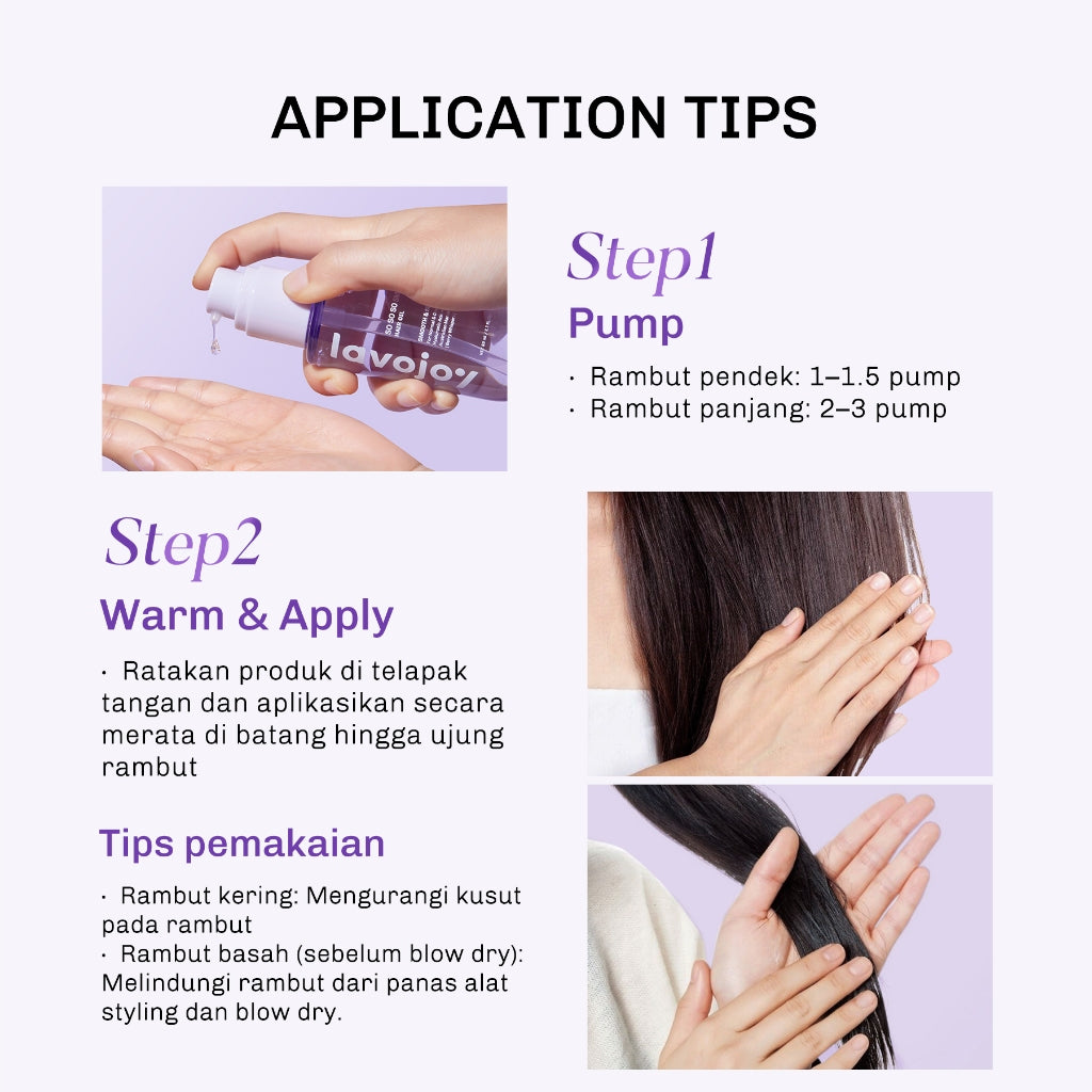 Lavojoy So So So Smooth Hair Oil 80ml  – Hair Oil Rambut Kering & Kusut, Melembutkan, Mengurangi Rambut Mengembang, Perlindungan Rambut Dari Panas Berlebih, Dengan 9 Natural Oils & Vitamin E