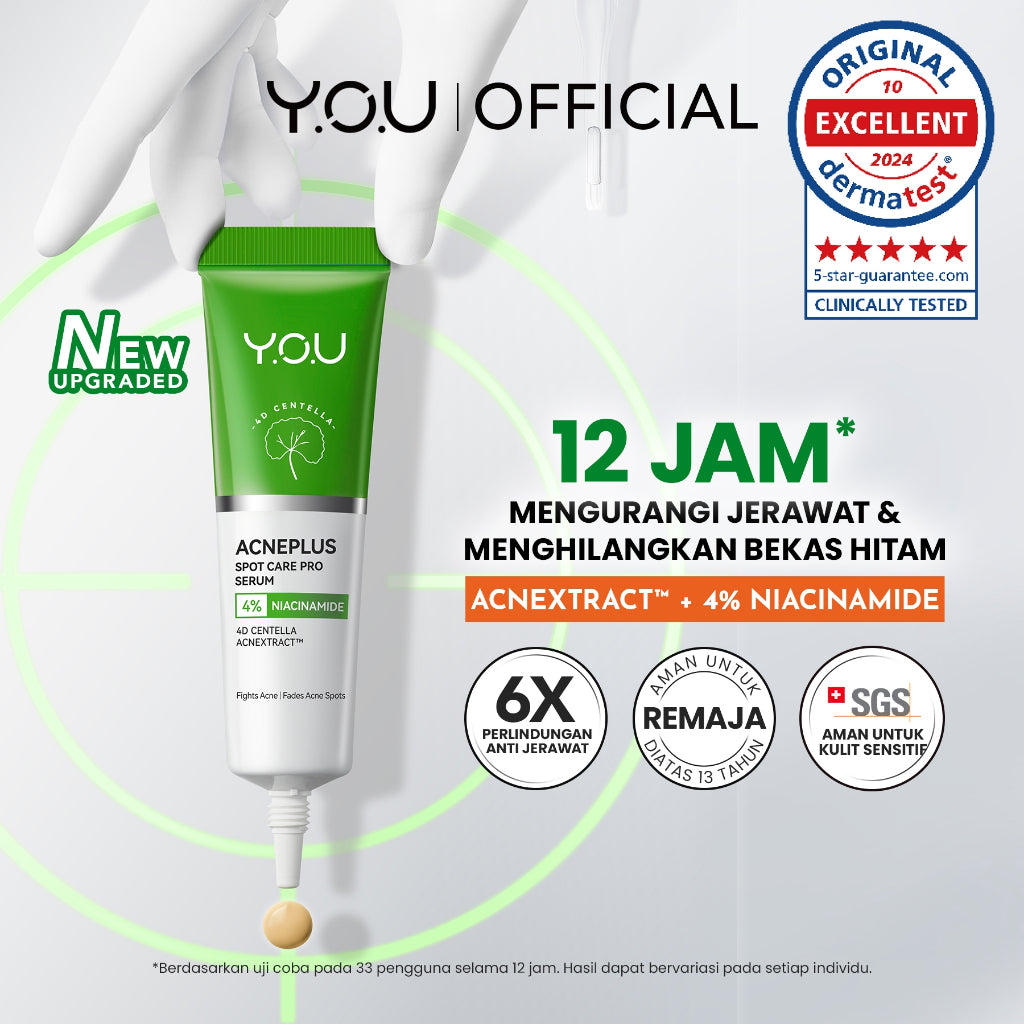 YOU AcnePlus 5in1 Bundle with Niacinamide Centella AHA Paket Acne Atasi Jerawat  Paket Skincare