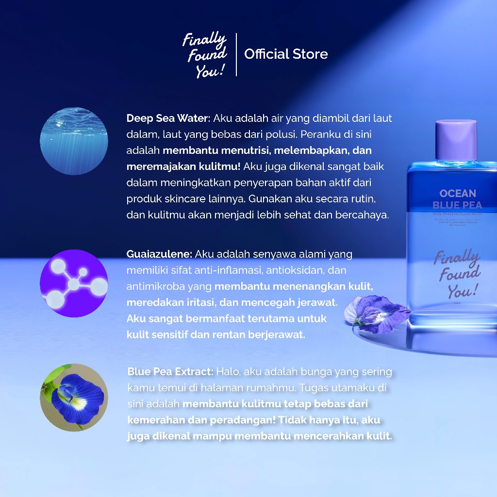 Finally Found You! Ocean Blue Pea Dual-Phase Micellar Water 100ml