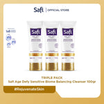 TRIPLE PACK - Safi Age Defy Sensitive Biome Balancing Cleanser 100gr