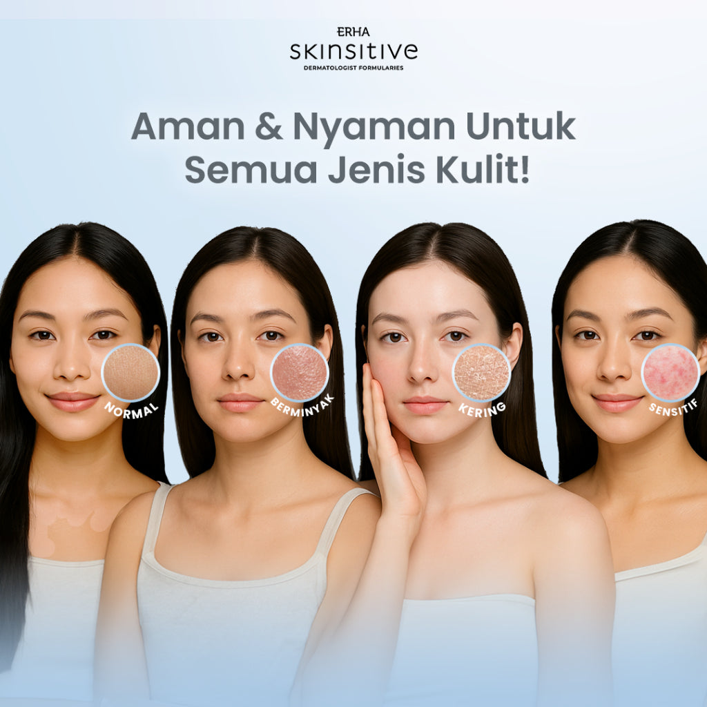 Skinsitive Ultracalm Face Sunscreen SPF 50 PA++++ | Hybrid Sunscreen, Cocok untuk Semua Jenis Kulit (Normal - Sensitif) | 3x Soothing Agents, Hydrating Agents, Ceramide | Cepat Menyerap, No White Cast, Tidak Lengket | Sunscreen Aman Untuk Keluarga