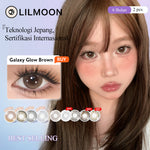 [Fuji Favorite] Lilmoon Softlens Kualitas Jepang softlens minus (0 sd -8.50) Galaxy Glow BrownColor Lensa minus/natural contact softlens/softlens warna/Lensa kontak