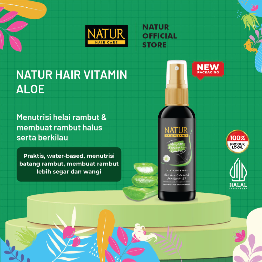 Natur Hair Vitamin Aloevera 80 ml - Vitamin Menebalkan Rambut