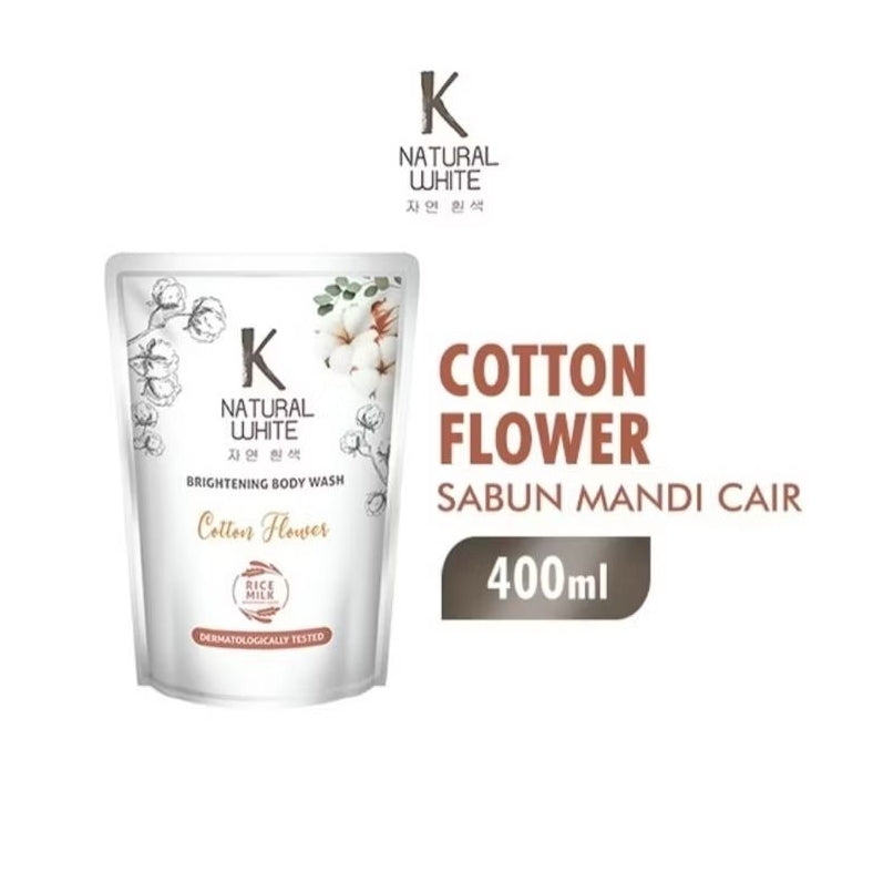 K-Natural White Sabun Mandi Cair Refill 400 ml