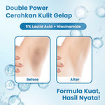 Milk Recipe Brightening Body Toner – Toner Pencerah badan pencerah ketiak pencerah leher body exfoliasi AHA & Niacinamide, Mencerahkan Leher & Siku, Kulit Belang & Gelap, Penghilang Noda Hitam & Bekas Jerawat Badan