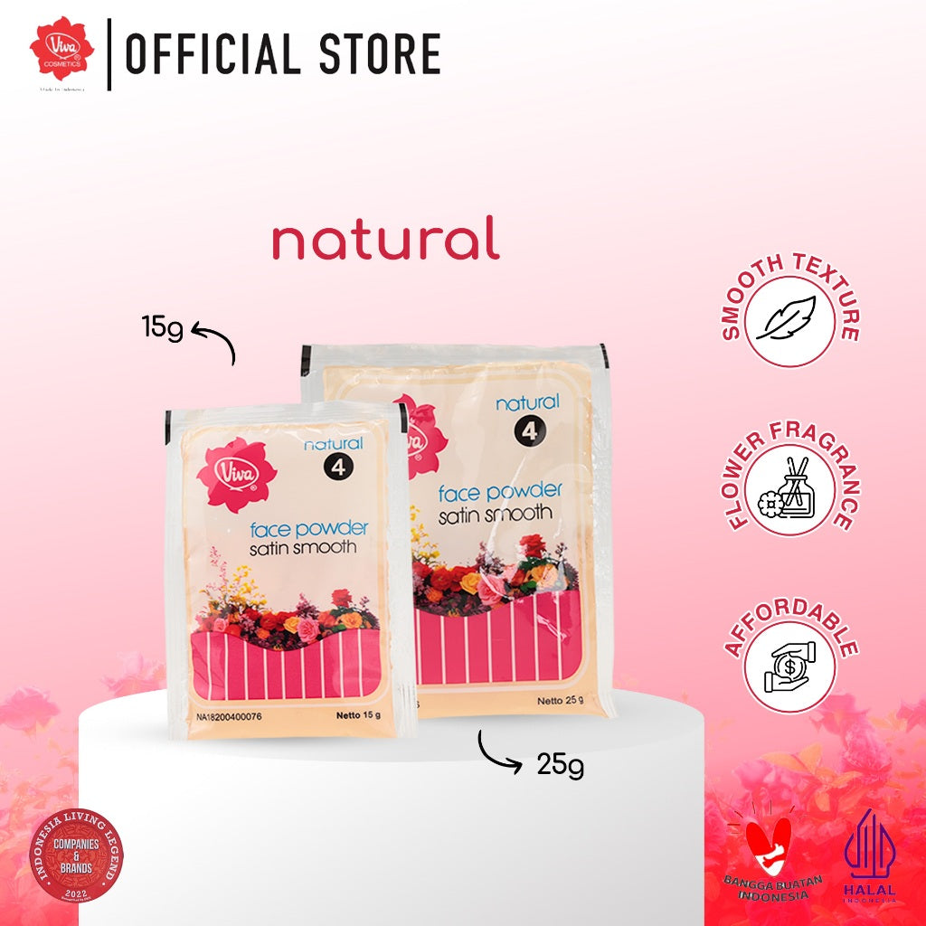Viva Bedak Zak (Refill - Face Powder) - 15 Gr & 25 Gr (Tersedia 3 Varian Warna)