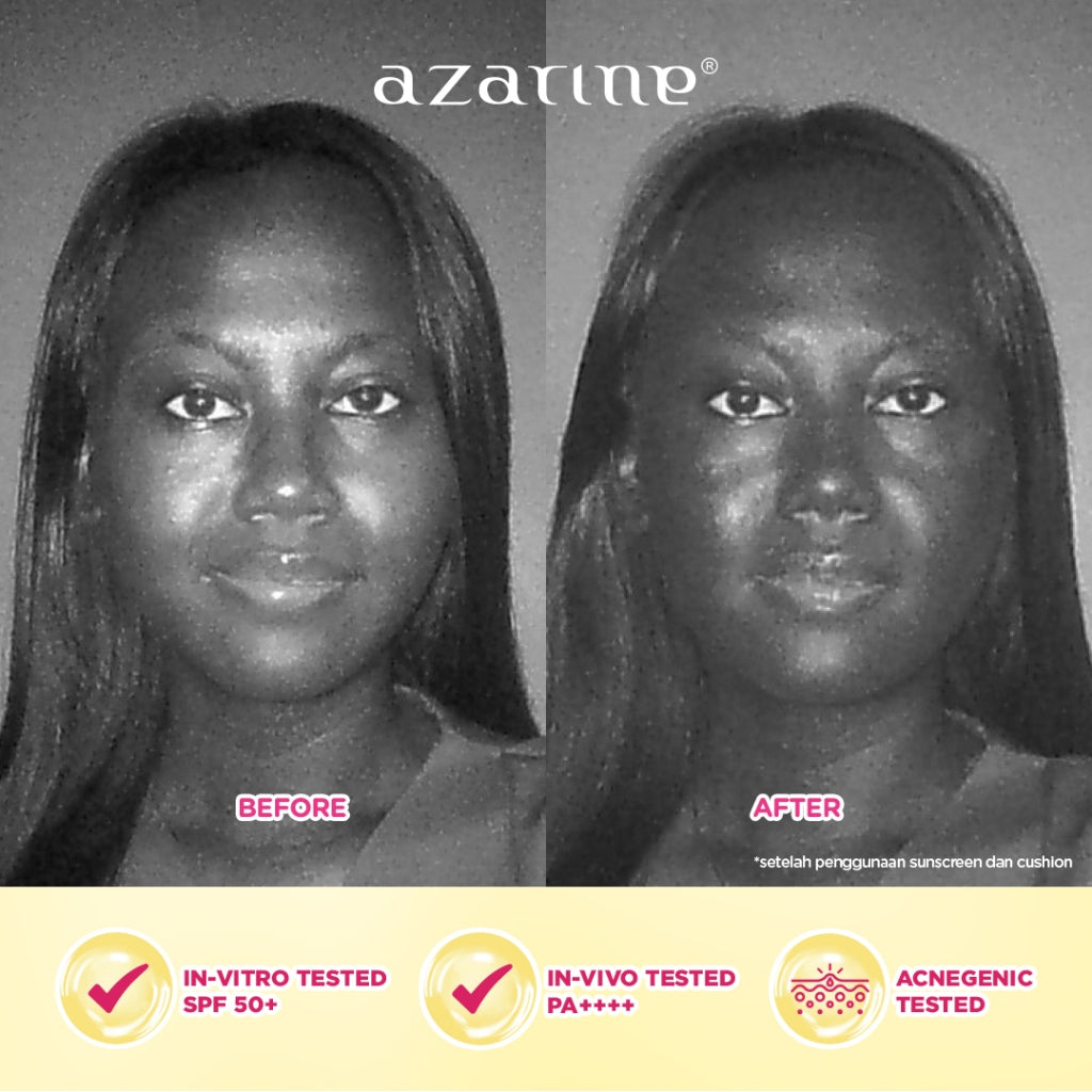 Azarine Covermatte Sunscreen Cushion SPF50+ PA++++ [11gr] Cushion Tahan Lama Zero Oxidation Flawless Matte Finish Lightweight Makeup Easy Application Buildable Coverage