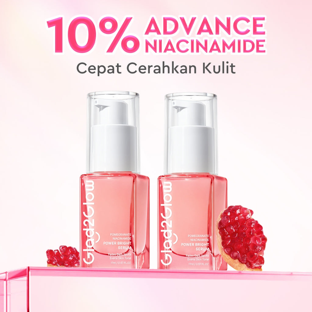 Glad2Glow Serum Series Peeling Serum Exfoliating Serum Bright Serum Glad2Glow Serum Mencerahkan Wajah Serum Pemutih Wajah Serum Retinol Serum Dark Spot Serum Acne Spot Serum Jerawat Glowing Serum Whitening Serum Brightening Serum Glow G2G Serum Niacinamid