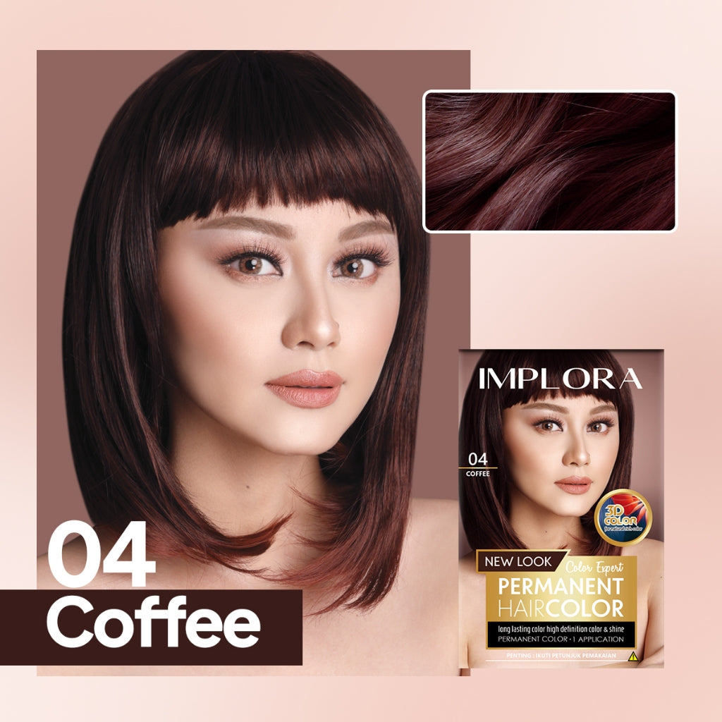 Implora New Permanent Hair Color | Pewarna Rambut Black Brown Burgundy