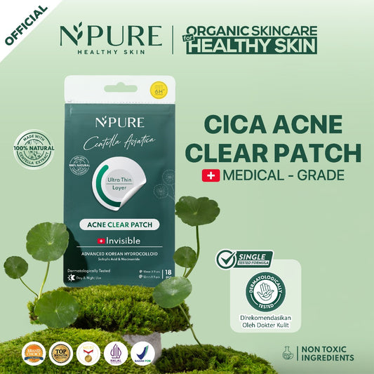 ACNE PATCH - NPURE Acne Clear Patch isi 18Pcs / Ultra thin layer / Patch Jerawat / Acne Skin / Untuk kulit Berjerawat