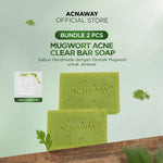 ACNAWAY Mugwort Acne Clear Bar Soap - Sabun Organik Natural Acne Soap untuk Jerawat Badan Tanpa Paraben & Alkohol with Sulfur Calamine Herbal