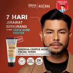 HIS ERHA Gentle Acne Facial Wash 100g - Sabun Cuci Muka Pria untuk Membantu Lawan Jerawat, Kontrol Minyak Berlebih, Lembap, Tanpa Rasa Ketarik, Tanpa Iritasi, Wangi Segar Maskulin, Verified by Dermatologist, Salicylic Acid, Zinc PCA, Gentle Scrub