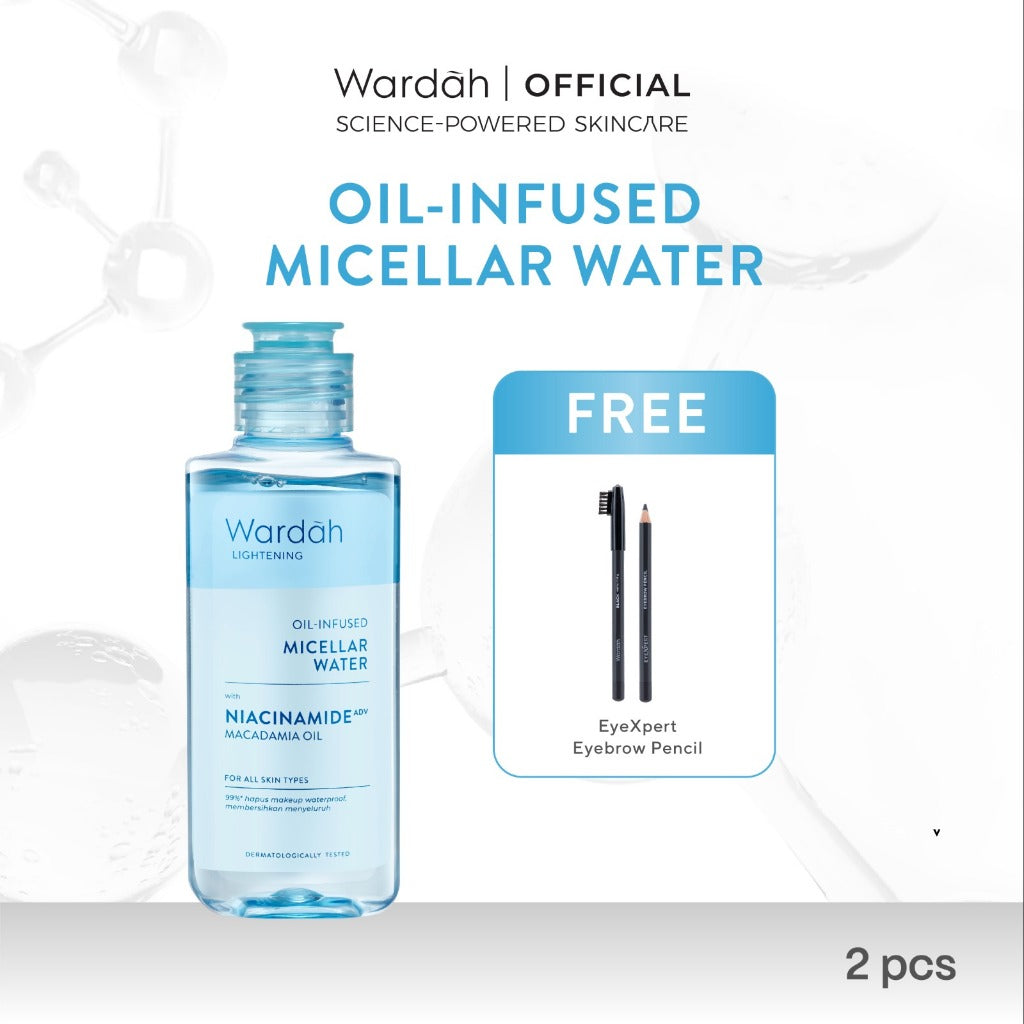 WARDAH Micellar Water All Series Perfect Bright Calm and Soothe Nature Daily Acnederm Lightening Oil Infused Pembersih Wajah Make Up Remover Waterproof Tanpa Bilas Skincare