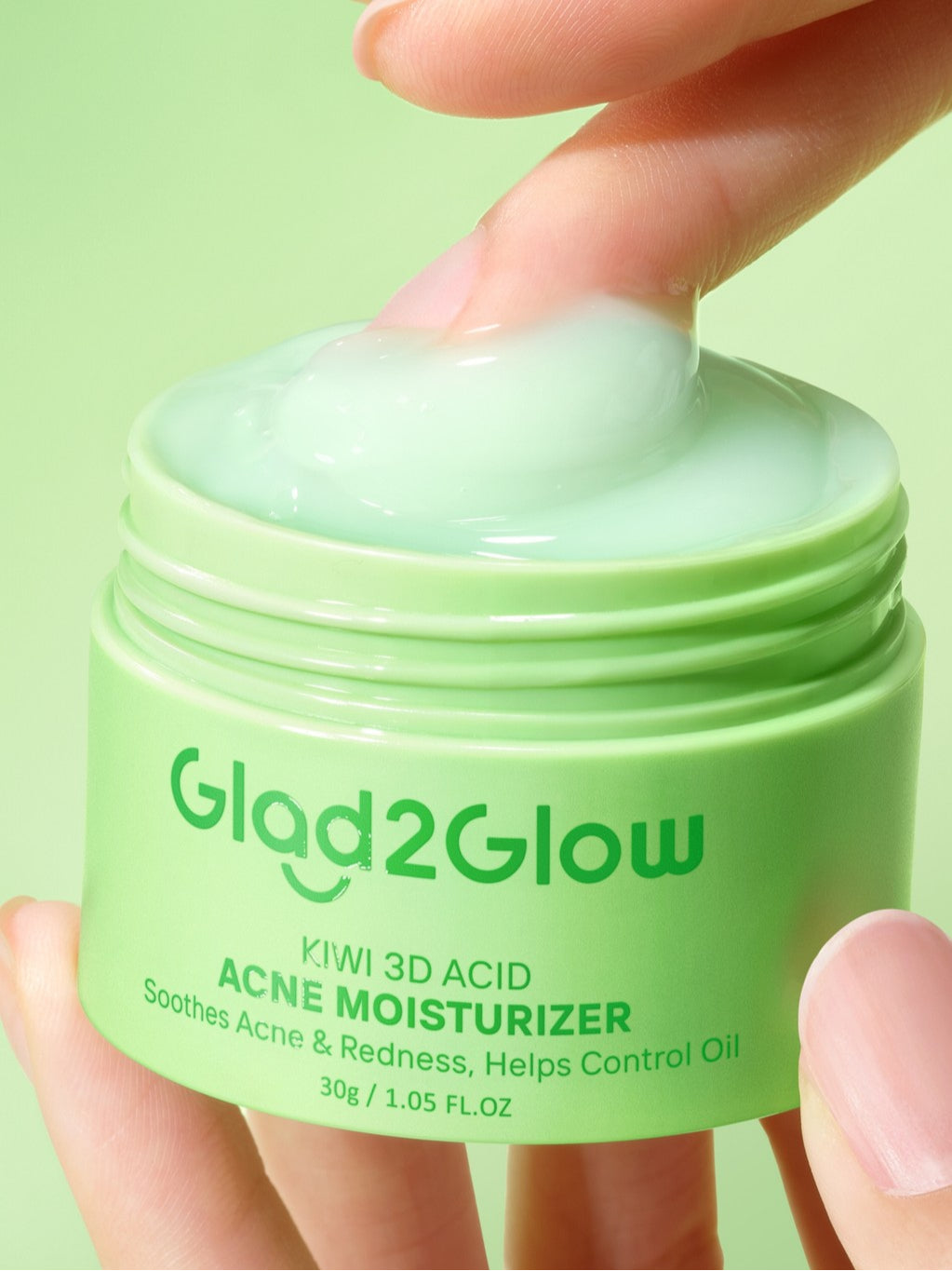 GLAD2GLOW Kiwi 3D Acid Acne Moisturizer Pelembab Wajah Jerawat Mencerahkan Pencerah Wajah&Penuaan Hilangkan Flek & Tenangkan Kulit Skincare Pelembab Esensi Wajah Perawatan Kulit Pelembab Wajah Pembersih day cream tone up g2g official store