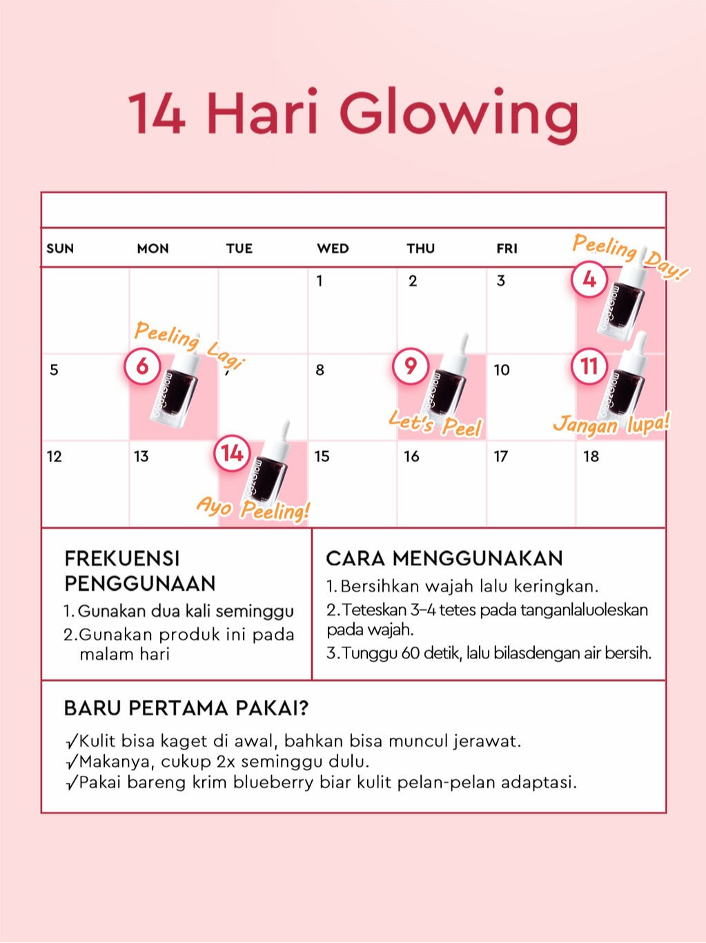 Glad2Glow Peeling Solution Serum Eksfoliasi Wajah 60S Menghaluskan Kulit Anda AHA BHA PHA Intensive serum vitamin c serum wajah white serum wajah glowing dan putih peeling exfoliating serum niacinamide Bahkan warna kulit kulit halus g2glow official store