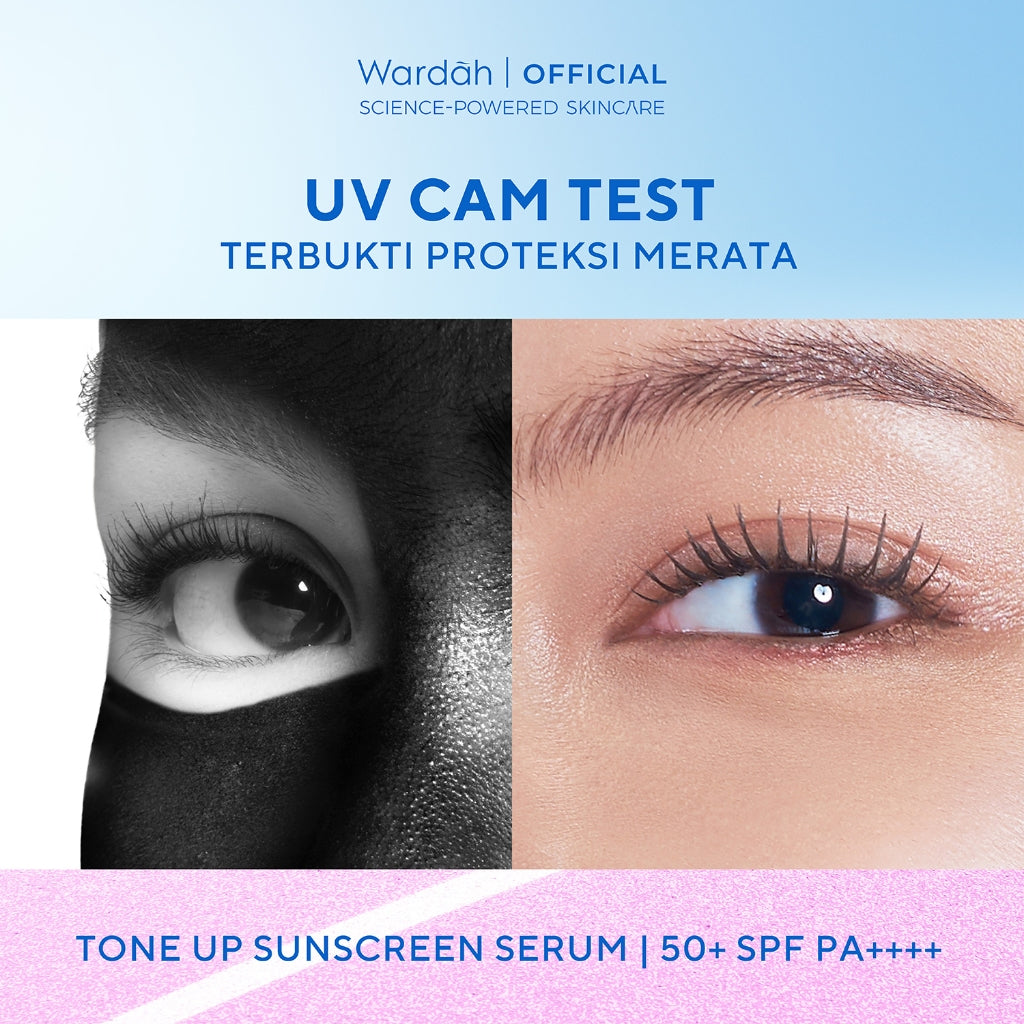 Wardah UV Shield Tinted Tone Up Sunscreen SPF 50 PA 30 ml Sunscreen Wajah Mencerahkan Wajah Samarkan Noda Hitam Tidak Lengket Cepat Meresap Makeup Primer-Skincare