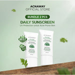 ACNAWAY Mugwort Daily Sunscreen SPF 35 PA+++ – Sunscreen Wajah Ringan UV Protection Lightweight No Whitecase No Comedogenic Acne Calming Tabir Surya Cepat Menyerap untuk Kulit Berjerawat Melembapkan & Melindungi Kulit Berjerawat Cocok Semua Jenis Kulit