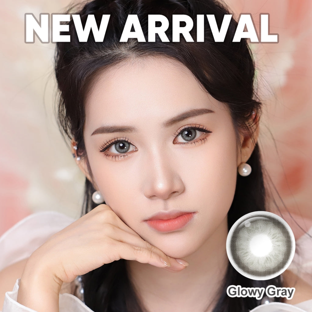 Magister Softlens Minus(0.00~-6.00) Glowy Series 14.5mm abu-abu coklat Gaya eksklusif soflen