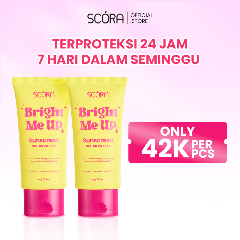 [READY] SCORA Bright Me Up Sunscreen 40 Gr 2 Pcs [TWINPACK]