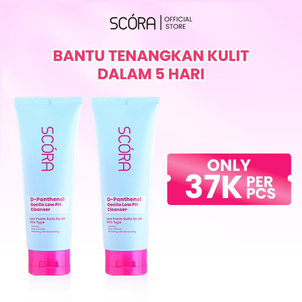 IRIT BEBAS KERING SCORA D-Panthenol Gentle Low pH Cleanser Sabun Cuci Muka Sensitive Skin Friendly [TwinPack 2 Pcs]
