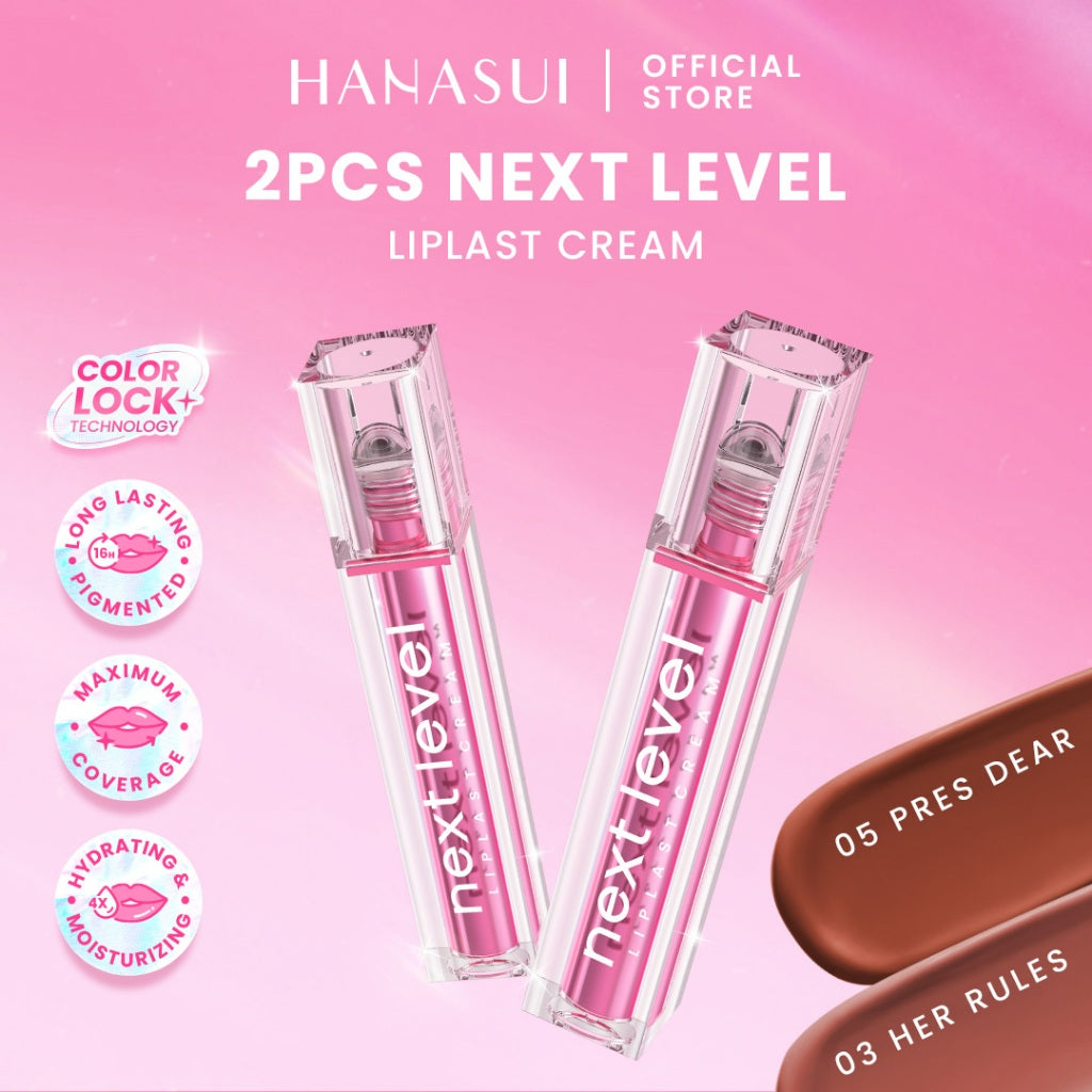 [Twinpack] Hanasui Next Level - Blurry Tint Bouncy Blush Butter Balm Liplast Cream Lip Tint Tahan Lama Velvet Finish Longlasting Bounce Tinted Balm Melembabkan Pigmented Matte Finish