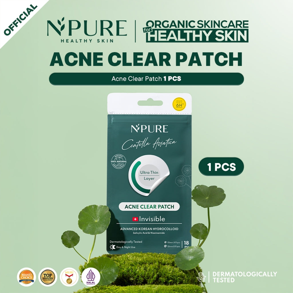 NPURE Acne Clear Patch isi 18Pcs / Ultra thin layer / Patch Jerawat / Acne Skin / Untuk kulit Berjerawat