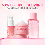 [Cocok Untuk Pemula] Glad2Glow Cerah Glowing Bundle all in 1 7in1-Brightening Moisturizer+Serum+Cleanser+toner+Peeling solution+Retinol 10%Niacinamide skincare paket pembersih perawatan kulit mencerahkan warna kulit pelembab wajah g2glow official store