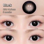 [0.00~-6.00]MAGISTER SOFTLENS HITAM 14MM-14.5MM SOFTLENS MINUS