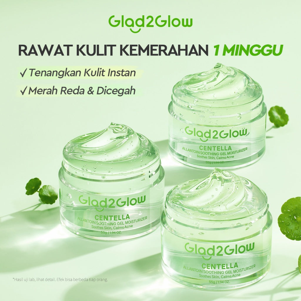 Glad2Glow Moisturizer Series Mencerahkan Pencerah Wajah Anti Jerawat Penuaan Hilangkan Flek Tenangkan Kulit Niacinamide 377 Retinol Centella Skincare Pelembab Esensi Perawatan Kulit Pelembab Wajah Pembersih day cream tone up g2g official store