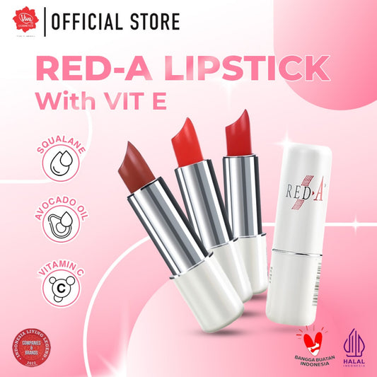 Red-A Lipstick with VIT E, Shea Butter, Avocado Oil & Squalane; No. 601 - 620 (3gr)