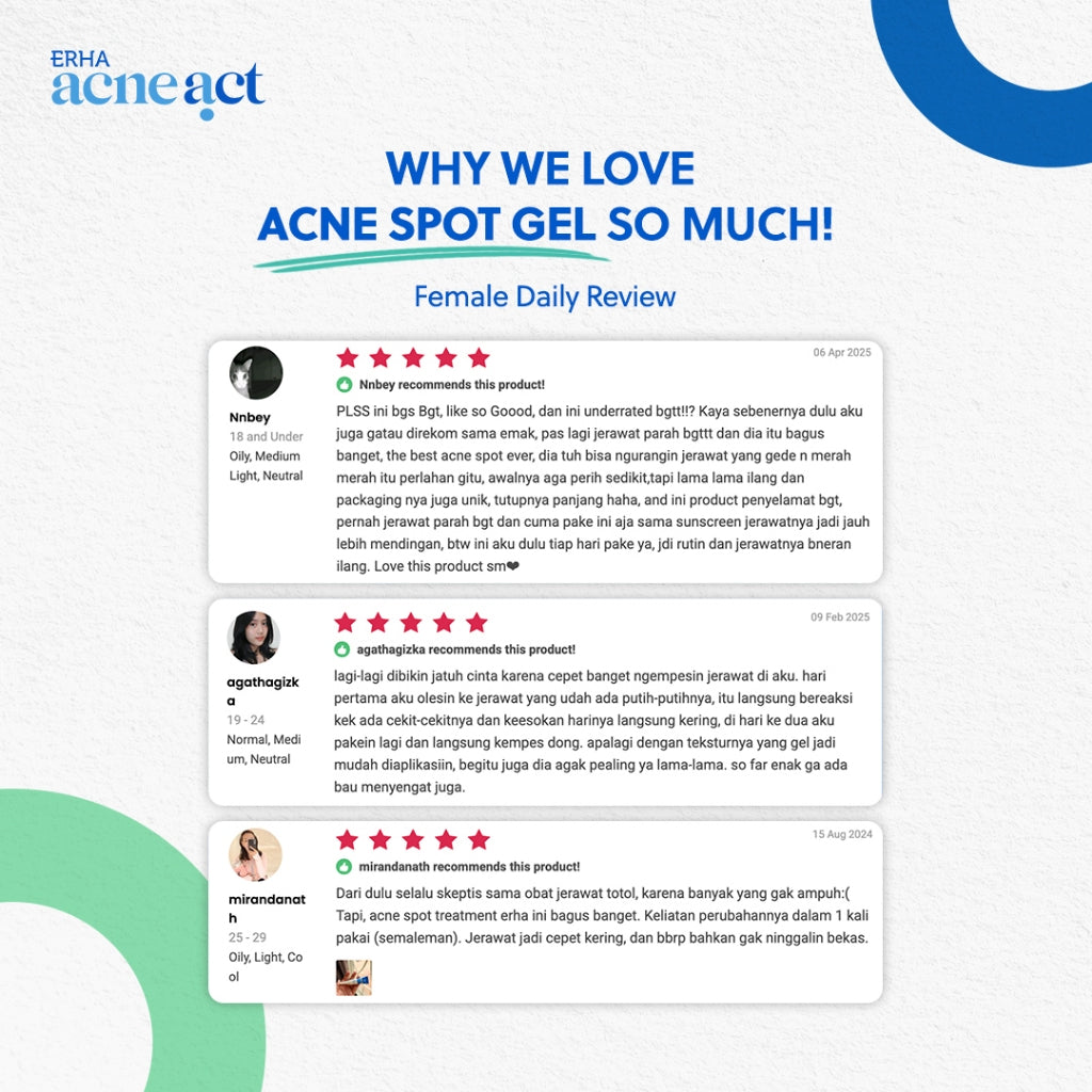 ERHA Acneact Acne Spot Gel 10g - Gel Totol Jerawat |  Acne Treatment | Salicylic Acid Niacinamide