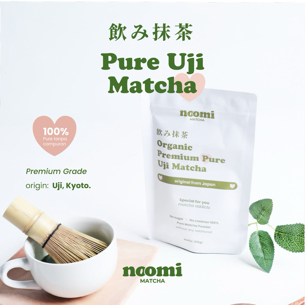 Noomimatcha Pure Matcha Powder Premium Grade 100gr | Noomi Matcha 100% Pure Matcha no Additional.