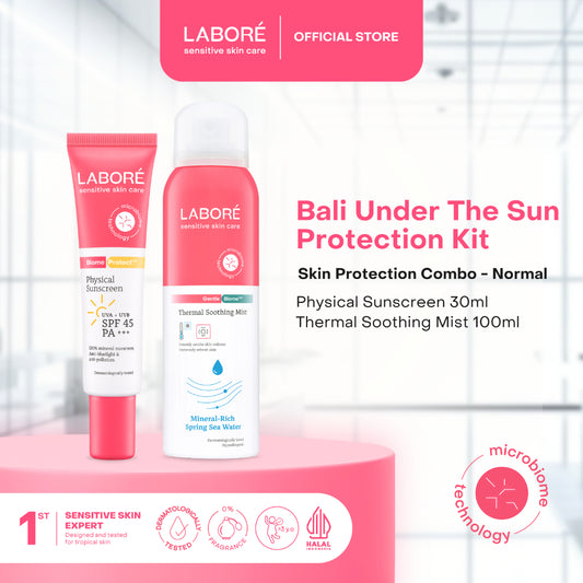 LABORÉ Skin Protection Combo Package (Physical Sunscreen 30ml, Thermal Shooting Mist 100ml) - Paket Sunscreen dan Face Mist  untuk Kulit Sensitif dan Kering
