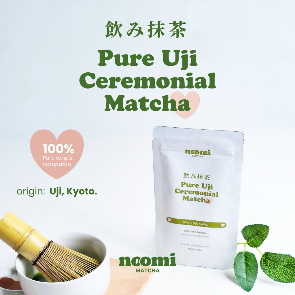 Noomimatcha Pure Ceremonial Matcha Powder 50gr Noomi Matcha | 100% Pure Matcha no Additional.