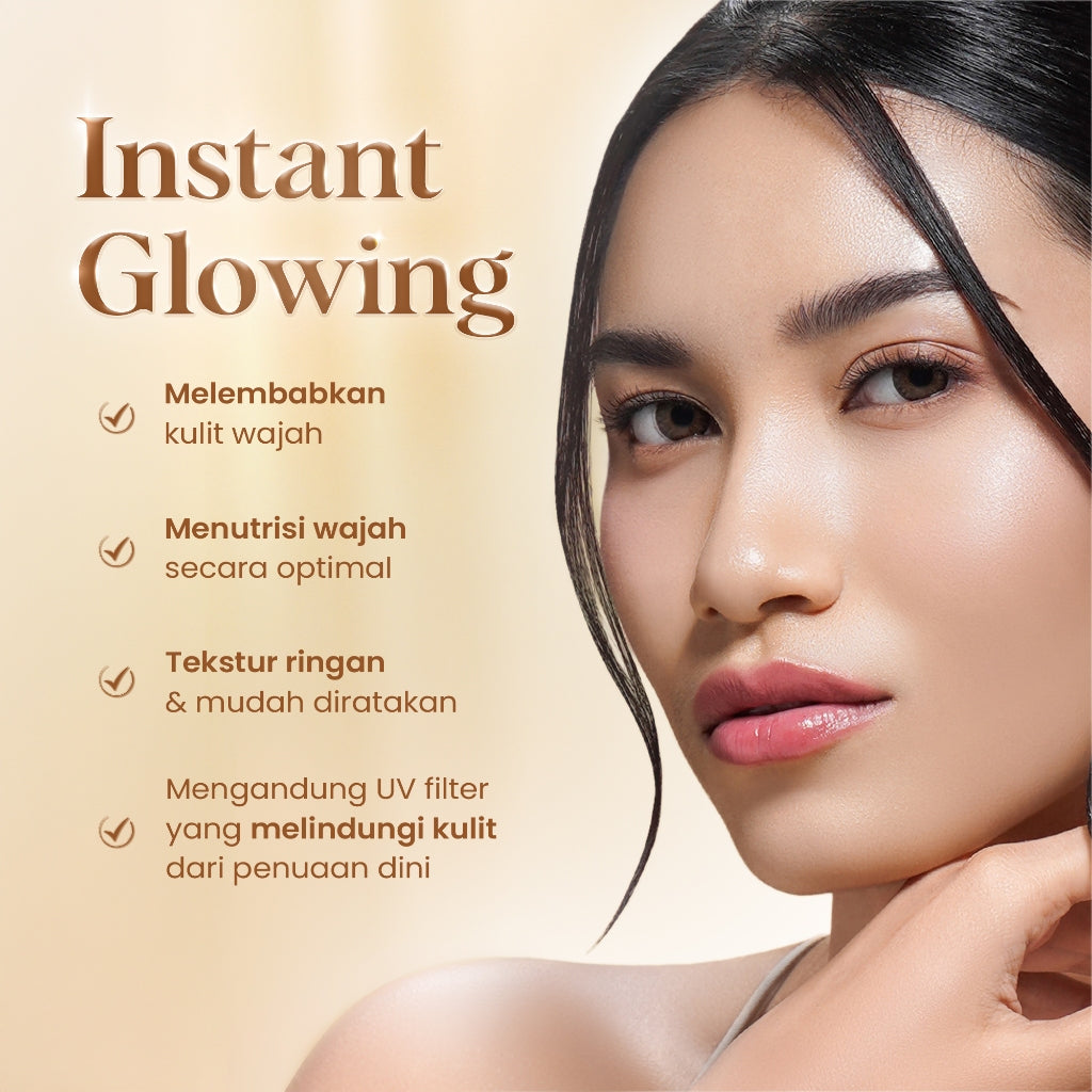 Glowsicha Bundle 2in1 Bright Day Cream Night Cream Jelly Booster - Paket Lengkap Krim Mencerahkan Wajah Siang dan Malam Dengan Niacinamide tone up cerah moisturizer Pelembab Bercahaya brightening wajah cream whitening skincare glowing Membantu moist