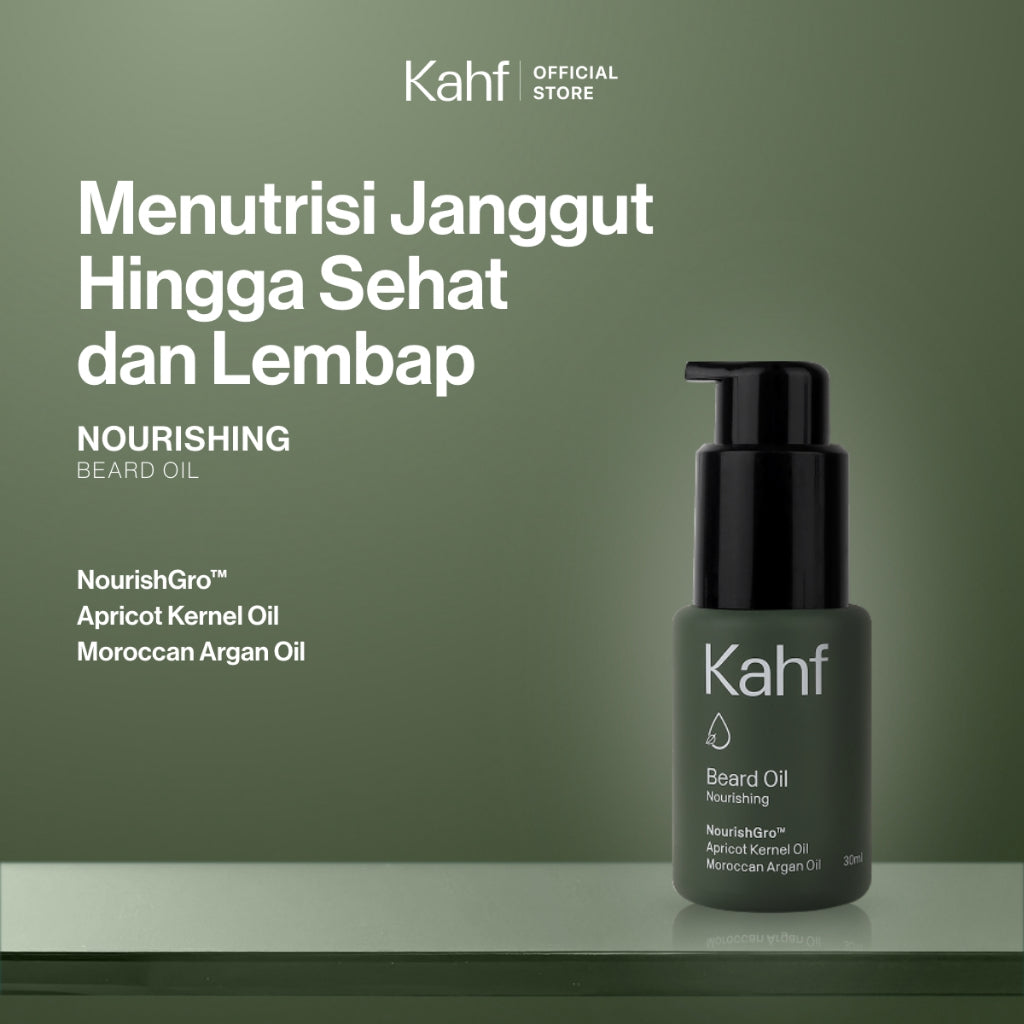 Kahf Nourishing Beard & Hair Oil (30 ml) - DHT Blocker Hair Loss Treatment - Hair Loss Solution - Minyak Janggut & Rambut