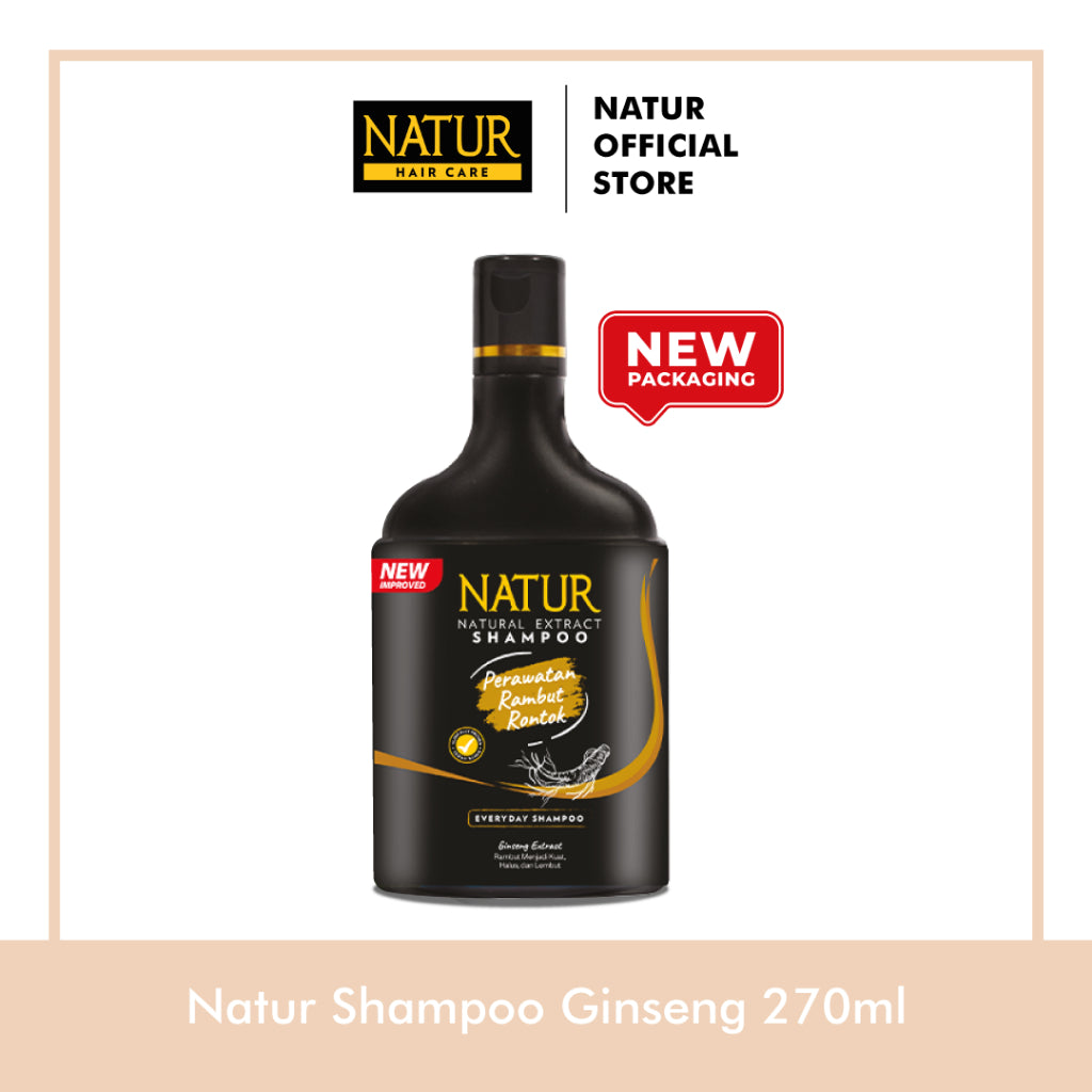 Natur Shampoo Extract Ginseng 270 ml  - Shampoo untuk Rambut Rontok / Anti Hair Fall