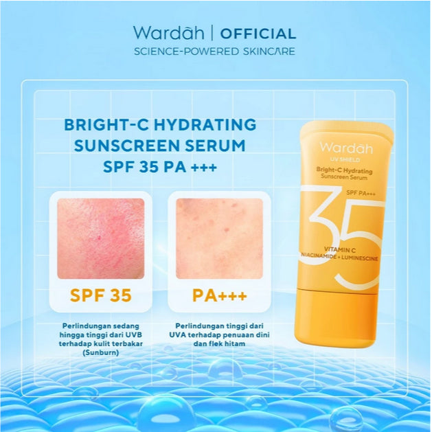 Wardah UV Shield Bright-C Hydrating Sunscreen Serum SPF 35 PA+++ 40ml