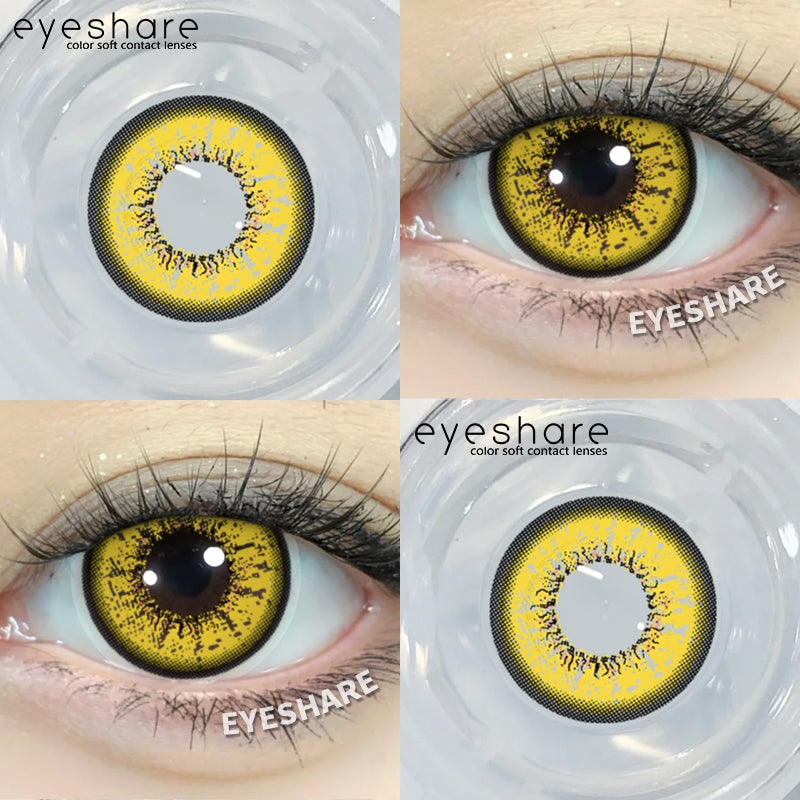 Eyeshare Softlens 14.5MM 1Pasang Lensa Kontak Putih Buta Putih Cosplay Mata Halloween Softlen