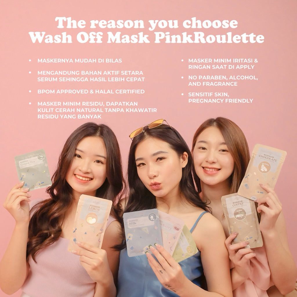 Masker Beverly Milk by PinkRoulette | Masker Wajah Organic Mencerahkan & Melembabkan
