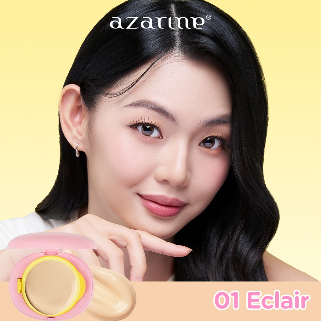 Azarine Porefect Matte Set [2 PCS] Covermatte Cushion + Powder Foundation TWC Base Makeup Matte Anti Badai untuk Kulit Berminyak Cushion Tahan Lama Flawless Matte Finish Lightweight Makeup Easy Application Buildable Coverage