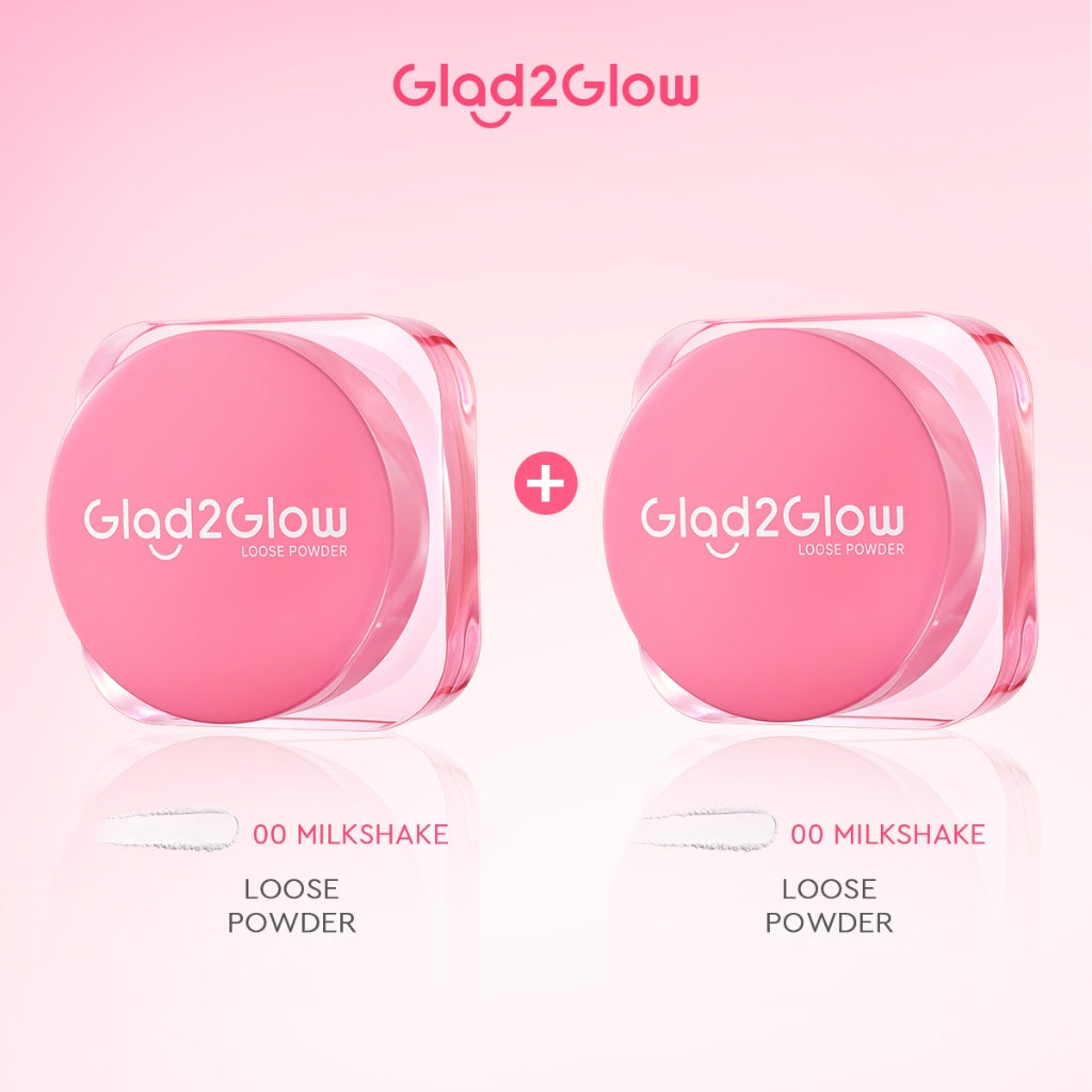Glad2Glow Perfect Blur&Cover Loose Powder oil control Finishing Kontrol Minyak Tahan Lama Anti Luntur Halus Sempurna & Cover Tinggi bedak padat bedak tabur two way cake cushion foundation setting spray make up g2g glad2glow official store