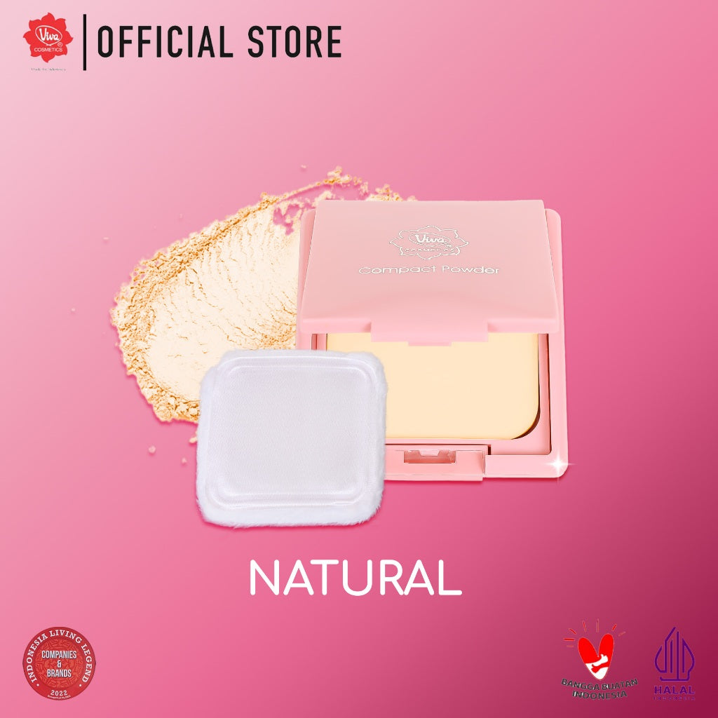 Viva Compact Powder - Tersedia 3 Shades dengan Formulasi UV Filter