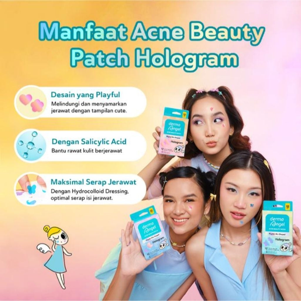 Derma Angel Patch Jerawat Hologram 6 Pcs