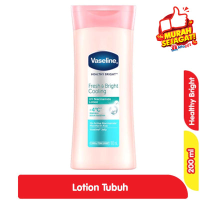 Vaseline Healty Bright Lotion Pelembap Tubuh Fresh & Cooling Bright 200 ml