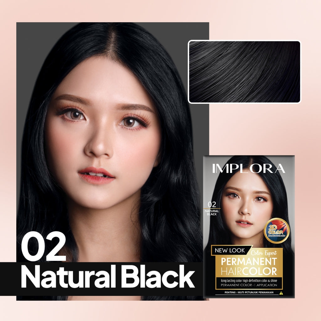 Implora New Permanent Hair Color | Pewarna Rambut Black Brown Burgundy