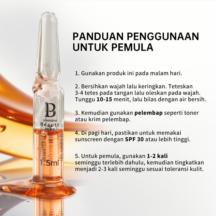 PREMIERE BEAUTE [NEW LAUNCH] [DAPAT 2] AHA BHA PHA 18% Triple Acids Advanced Peeling Ampoule REAL & EFFECTIVE High Dose Exfoliation ZERO OXIDATION Pore Refining