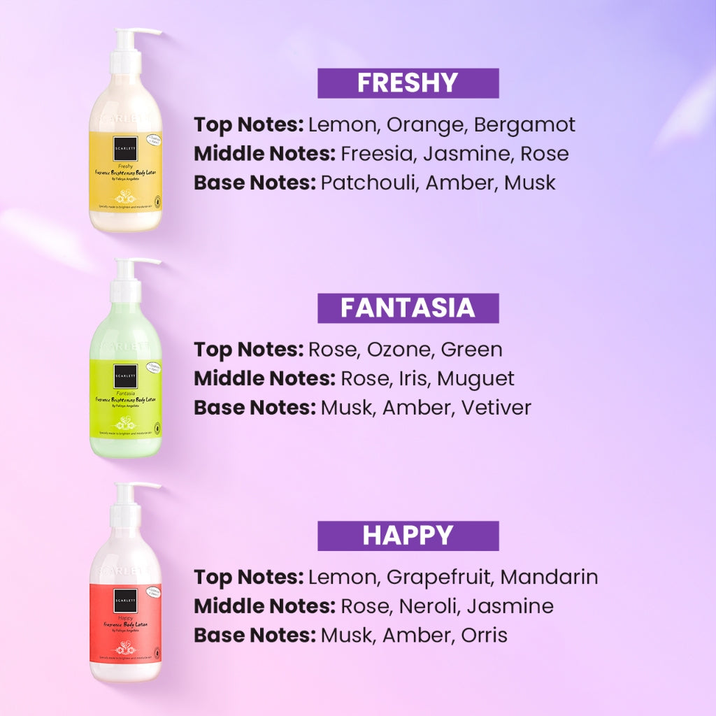 Scarlett Whitening Bundle Extra Cerah - Fragrance Brightening Body Lotion Bright Mood Booster
